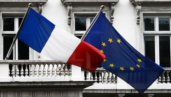 Flag of France and EU - Sputnik International