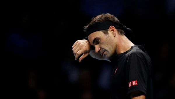 Tennis - ATP Finals - The O2, London, Britain - November 16, 2019   Switzerland's Roger Federer during his semi final match against Greece's Stefanos Tsitsipas - Sputnik International