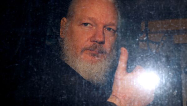 WikiLeaks founder Julian Assange is seen as he leaves a police station in London, Britain April 11, 2019 - Sputnik International
