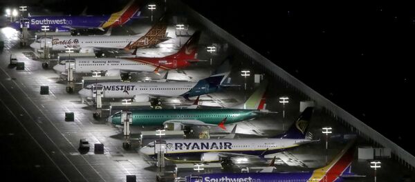 Boeing 737 Max airplanes at Boeing Field in Seattle, Washington - Sputnik International