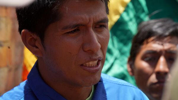 Andronico Rodriguez, leader of coca growers who support Bolivia's ousted President Evo Morales - Sputnik International
