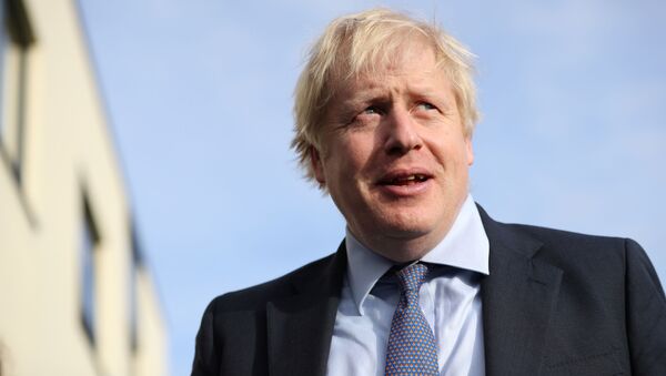 British Prime Minister Boris Johnson visits Chulmleigh College as he campaigns in Devon ahead of the upcoming general election, in Chulmleigh, Britain November 28, 2019 - Sputnik International