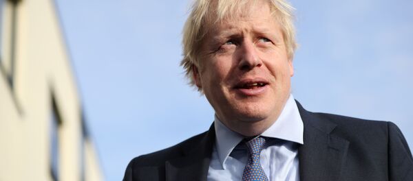 British Prime Minister Boris Johnson visits Chulmleigh College as he campaigns in Devon ahead of the upcoming general election, in Chulmleigh, Britain November 28, 2019 - Sputnik International