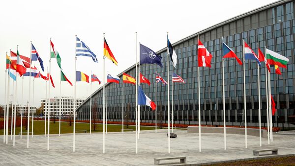 Flags of NATO member countries are seen at the Alliance headquarters in Brussels, Belgium, November 26, 2019. - Sputnik International