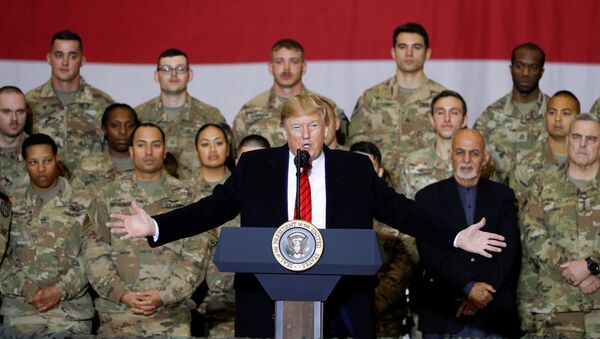 U.S. President Donald Trump during an unannounced visit to Bagram Air Base, Afghanistan - Sputnik International