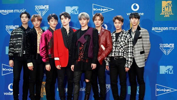 NCT 127 poses at the backstage during the 2019 MTV Europe Music Awards at the FIBES Conference and Exhibition Centre in Seville, Spain, November 3, 2019 - Sputnik International