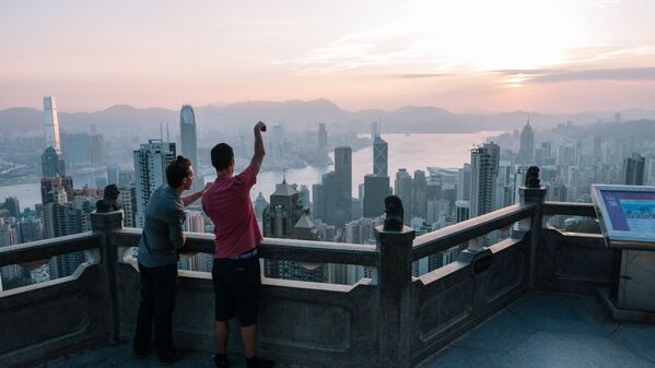A view from an observation point in Hong Kong. - Sputnik International
