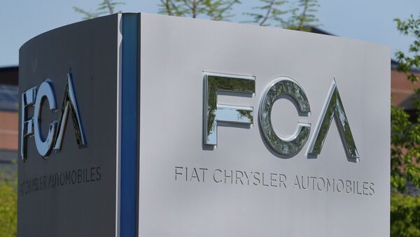 A Fiat Chrysler Automobiles (FCA) sign in Auburn Hills, Michigan - Sputnik International
