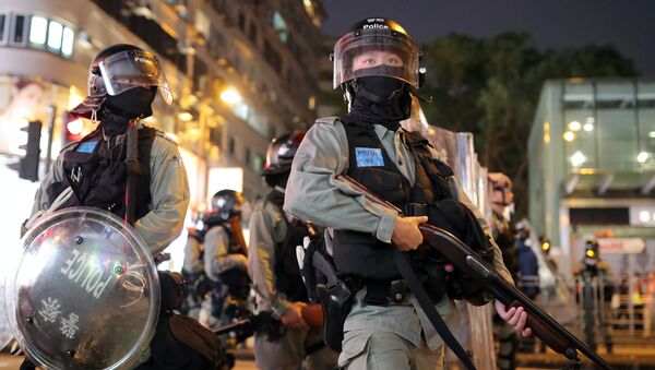 Hong Kong Riot Police Officers - Sputnik International