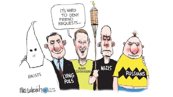 Pulitzer Prize-Winning US Cartoonist Smears ‘Russians’ Alongside Nazis, Racists in Doodle Pulitzer Prize-Winning US Cartoonist Smears ‘Russians’ Alongside Nazis, Racists in Doodle - Sputnik International