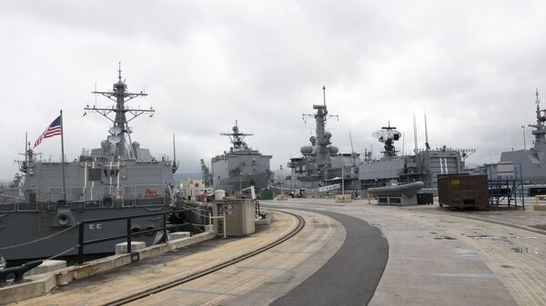 Naval ships from various countries are docked at Hawaii's Joint Base Pearl Harbor-Hickam - Sputnik International