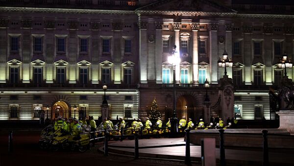 Police officers stand guard in front of Buckingham Palace before a reception to mark 70 years of the NATO Alliance, hosted by Britain's Queen Elizabeth, in London, Britain, December 3, 2019.  - Sputnik International