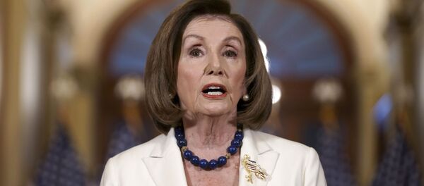 Speaker of the House Nancy Pelosi, D-Calif., makes a statement at the Capitol in Washington, Thursday, Dec. 5, 2019 Speaker of the House Nancy Pelosi, D-Calif., makes a statement at the Capitol in Washington, Thursday, Dec. 5, 2019 - Sputnik International