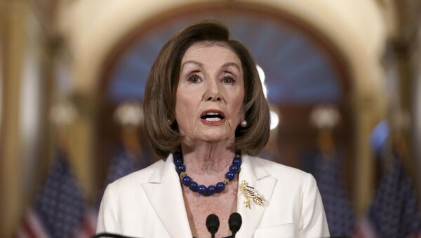 Speaker of the House Nancy Pelosi, D-Calif., makes a statement at the Capitol in Washington, Thursday, Dec. 5, 2019 - Sputnik International