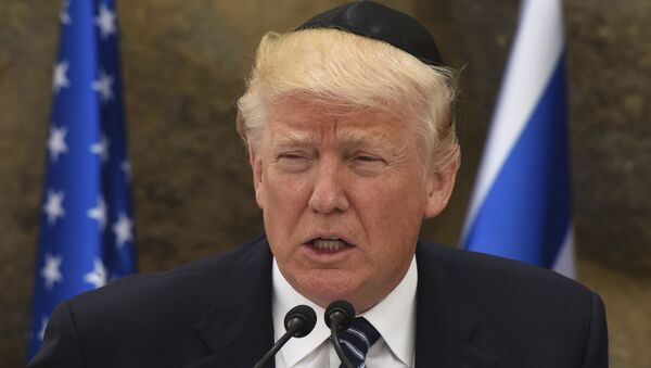 U.S. President Donald Trump gives a speech at the Yad Vashem Holocaust Museum in Jerusalem, Israel, Tuesday, May 23, 2017 - Sputnik International