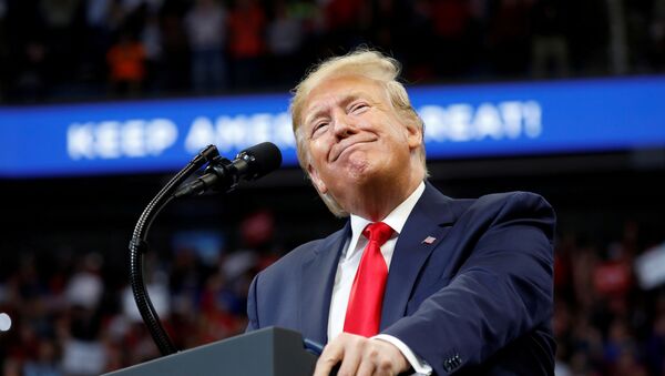 U.S. President Donald Trump delivers remarks at a Keep America Great Rally at the Rupp Arena in Lexington, Kentucky, U.S., November 4, 2019 - Sputnik International