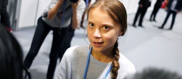 Climate change activist Greta Thunberg speaks to media during COP25 climate summit in Madrid, Spain, December 9, 2019 - Sputnik International