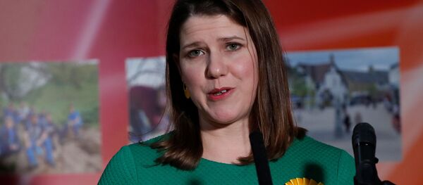 Liberal Democrats candidate Jo Swinson speaks after losing her seat in East Dunbartonshire constituency, at a counting centre for Britain's general election in Bishopbriggs, Britain December 13, 2019 Liberal Democrats candidate Jo Swinson speaks after losing her seat in East Dunbartonshire constituency, at a counting centre for Britain's general election in Bishopbriggs, Britain December 13, 2019 - Sputnik International