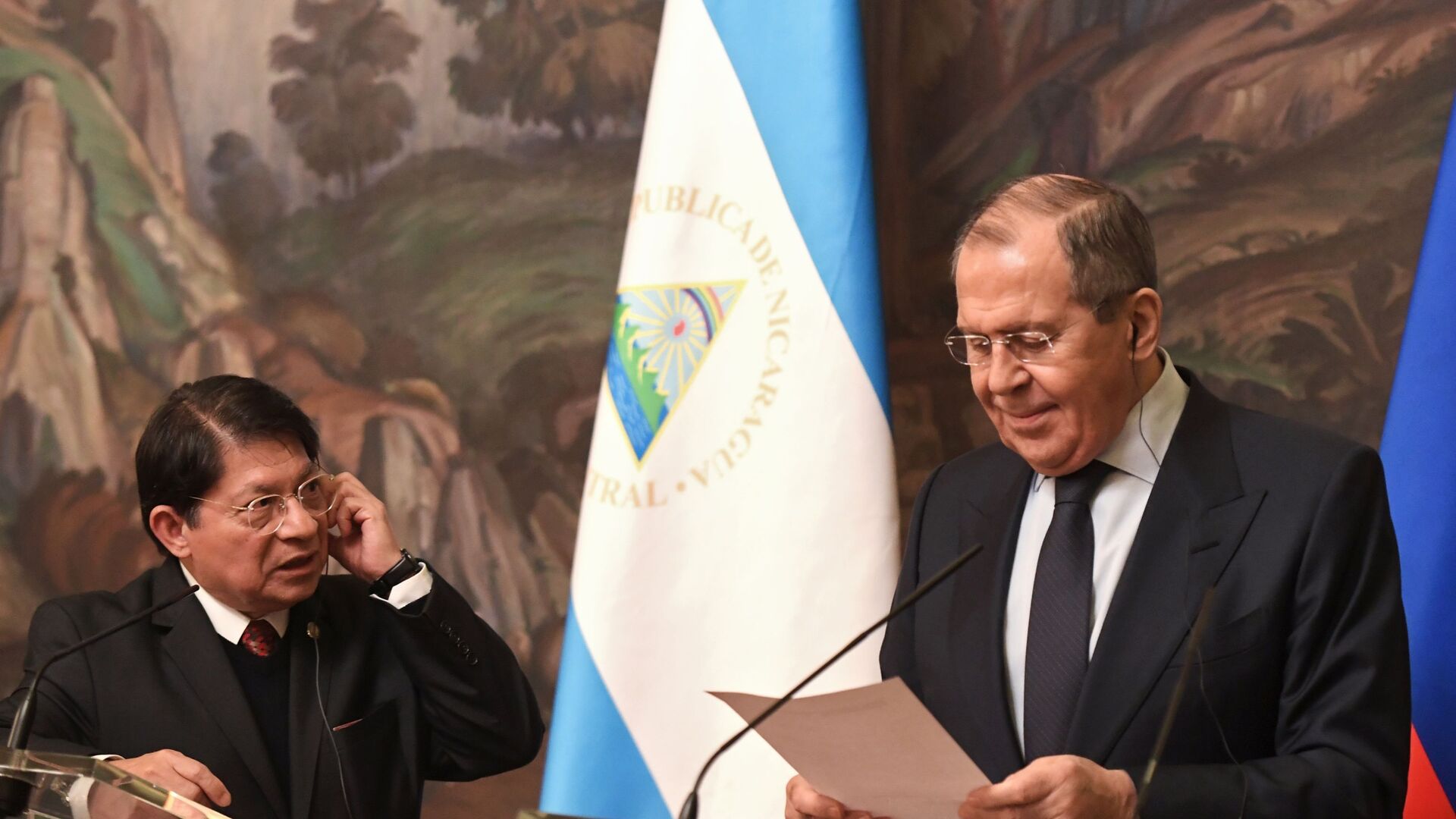 Russian Foreign Minister Sergei Lavrov and Nicaraguan Foreign Minister Denis Moncada - Sputnik International, 1920, 30.03.2023