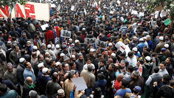 Protesters in New Delhi, India - Sputnik International