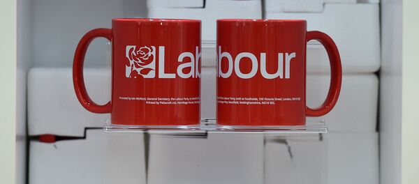 Official merchandise from the opposition Labour party is seen on sale at the Labour Party Conference in Liverpool, north west England on September 23, 2018, the official opening day of the annual Labour Party Conference Official merchandise from the opposition Labour party is seen on sale at the Labour Party Conference in Liverpool, north west England on September 23, 2018, the official opening day of the annual Labour Party Conference - Sputnik International
