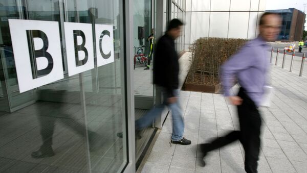 People leave the BBC building, in the corporation's West London headquarters (File) - Sputnik International