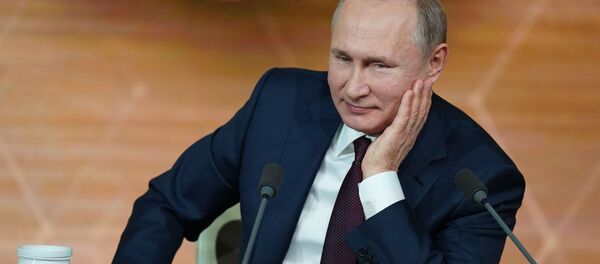Russian President Vladimir Putin's annual news conference, in Moscow, Russia Russian President Vladimir Putin's annual news conference, in Moscow, Russia - Sputnik International