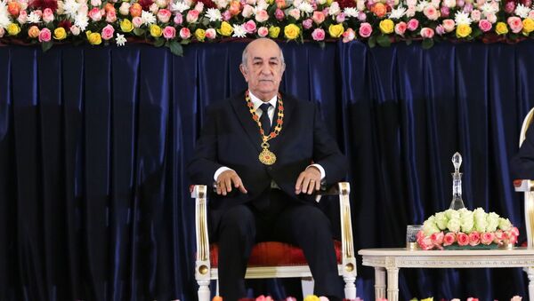 Newly elected Algerian President Abdelmadjid Tebboune attends a swearing-in ceremony in Algiers, Algeria December 19, 2019 - Sputnik International