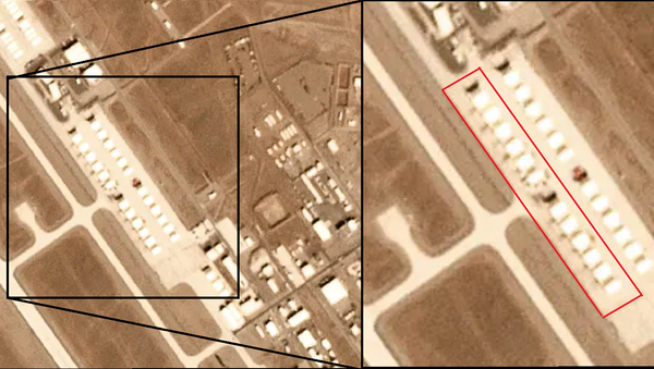A dozen mystery objects appeared on December 9, 2019, satellite photos of Tonopah Test Range in Nevada - Sputnik International