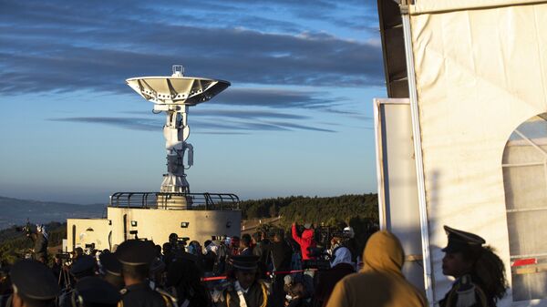 People attend the launch of Ethiopia's first micro-satellite (ETRSS-1) at the Entoto Observatory on the outskirts of the capital Addis Ababa, Friday Dec. 20, 2019 - Sputnik International
