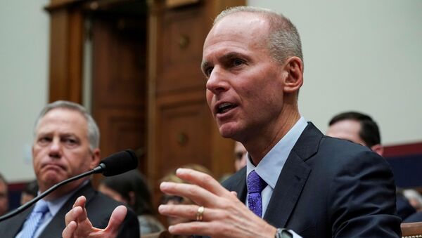 Boeing Chief Executive Dennis Muilenburg testifies before the House Transportation and Infrastructure Committee during a hearing on the grounded 737 MAX in the wake of deadly crashes, on Capitol Hill in Washington, U.S., October 30, 2019 - Sputnik International