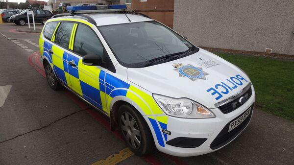 Cumbria police car, with POLICE in mirror writing (ECILOP). - Sputnik International