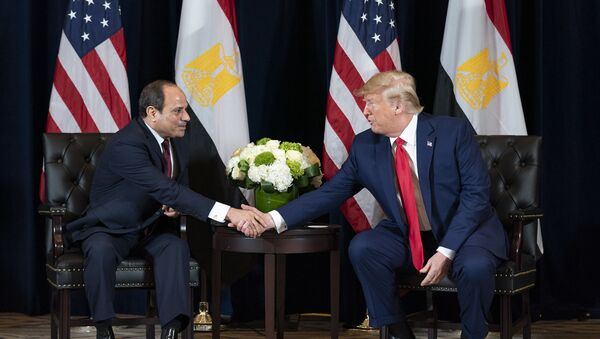President Donald J. Trump participates in a bilateral meeting with the President of the Arab Republic of Egypt Abdel Fattah el-Sisi - Sputnik International