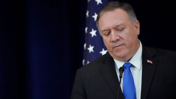 U.S. Secretary of State Mike Pompeo delivers remarks on human rights in Iran at the State Department in Washington, U.S., December 19, 2019 - Sputnik International