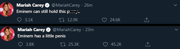 ‘Eminem Has a Little Penis’: Hacker Hijacks Mariah Carey’s Twitter Account, Online Chaos Ensues - Sputnik International