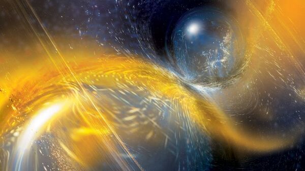 Artist's rendition of a binary neutron star merger. - Sputnik International