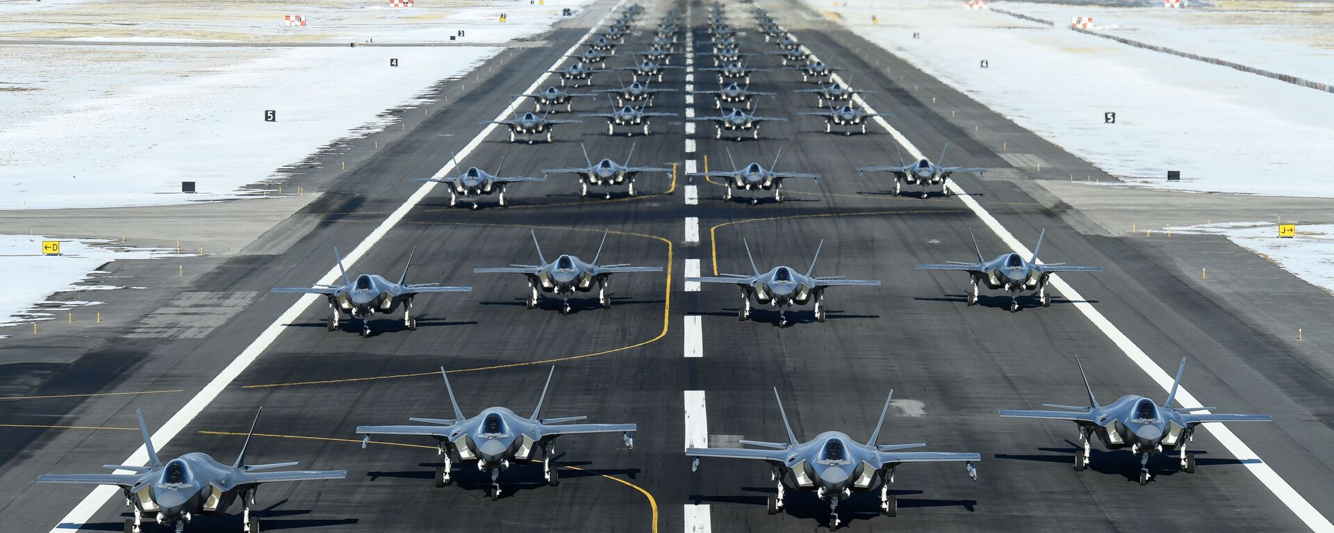 The active duty 388th and Reserve 419th Fighter Wings conducted an F-35A Combat Power Exercise at Hill Air Force Base, Utah, Jan. 6, 2020. - Sputnik International, 1920, 10.03.2023