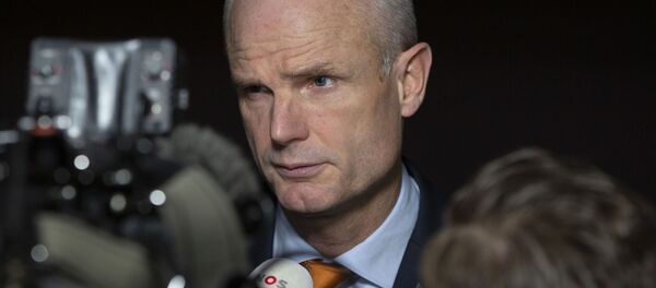Dutch Foreign Minister Stef Blok speaks with the media as he arrives for a meeting of EU foreign ministers at the European Convention Center in Luxembourg, Monday, Oct. 14, 2019 Dutch Foreign Minister Stef Blok speaks with the media as he arrives for a meeting of EU foreign ministers at the European Convention Center in Luxembourg, Monday, Oct. 14, 2019 - Sputnik International