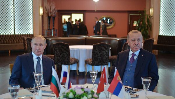 Russian President Vladimir Putin and Turkish President Recep Tayyip Erdogan in Istanbul - Sputnik International