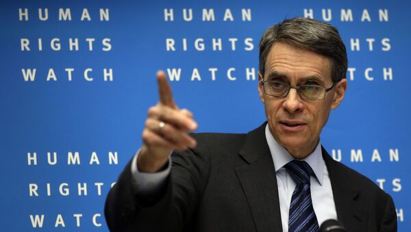 Kenneth Roth, Executive Director of Human Rights Watch, speaks during the annual press conference of the non governmental organization in Berlin, Germany, Tuesday, Jan. 21, 2014 - Sputnik International