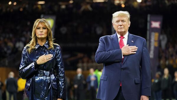 U.S. President Donald Trump and first lady Melania Trump attend the College Football Playoff National Championship game in New Orleans, Louisiana - Sputnik International