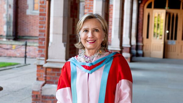 Former U.S. Secretary of State Hillary Clinton is seen at her honorary graduation ceremony at Queen’s University Belfast, Northern Ireland October, 10 2018 - Sputnik International