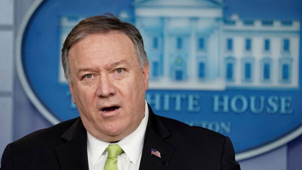 U.S. Secretary of State Mike Pompeo announces new sanctions on Iran in the Brady Press Briefing Room of the White House in Washington, U.S., January 10, 2020.  - Sputnik International