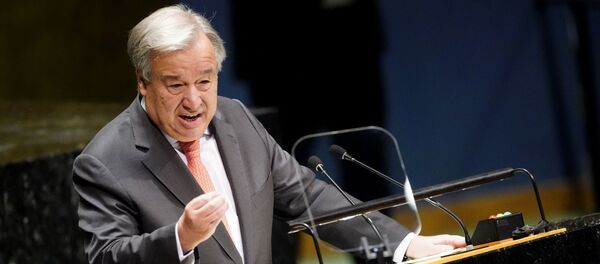 United Nations Secretary General Antonio Guterres addresses the opening of the 74th session of the United Nations General Assembly at U.N. headquarters in New York City, New York, U.S., September 24, 2019. United Nations Secretary General Antonio Guterres addresses the opening of the 74th session of the United Nations General Assembly at U.N. headquarters in New York City, New York, U.S., September 24, 2019. - Sputnik International