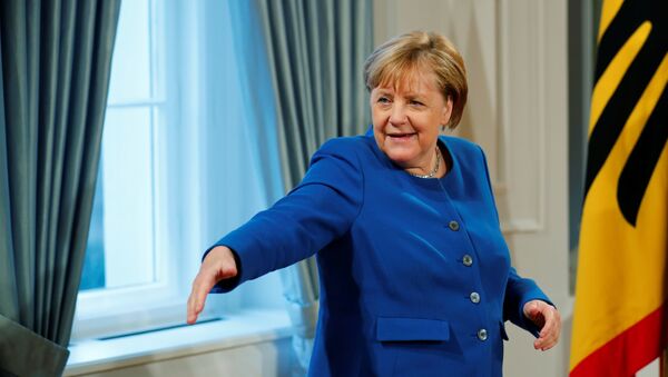 Chancellor Angela Merkel attends the New Year's reception at the presidential Bellevue Palace in Berlin, Germany, January 9, 2020.  - Sputnik International