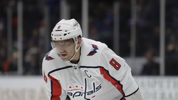 Washington Capitals' Alex Ovechkin (8) during the third period of an NHL hockey game against the New York Islanders Saturday, Jan. 18, 2020, in Uniondale, N.Y. The Capitals won 6-4.  - Sputnik International