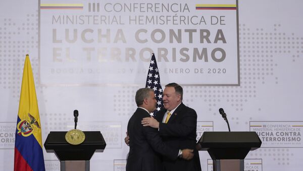 Colombian President Ivan Duque and US Secretary of State Mike Pompeo - Sputnik International