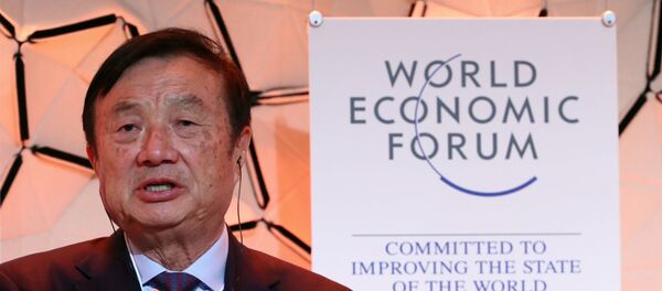Ren Zhengfei, Founder and CEO of Huawei Technologies speaks during a session at the 50th World Economic Forum in Davos - Sputnik International