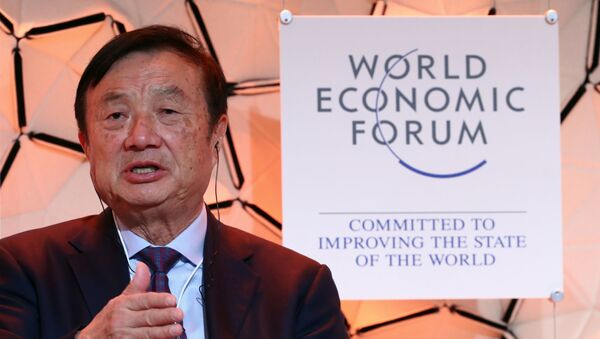 Ren Zhengfei, Founder and CEO of Huawei Technologies speaks during a session at the 50th World Economic Forum in Davos - Sputnik International