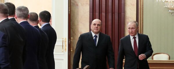 Russian President Vladimir Putin holds meeting with new government. January 21, 2020. Russian President Vladimir Putin holds meeting with new government. January 21, 2020. - Sputnik International